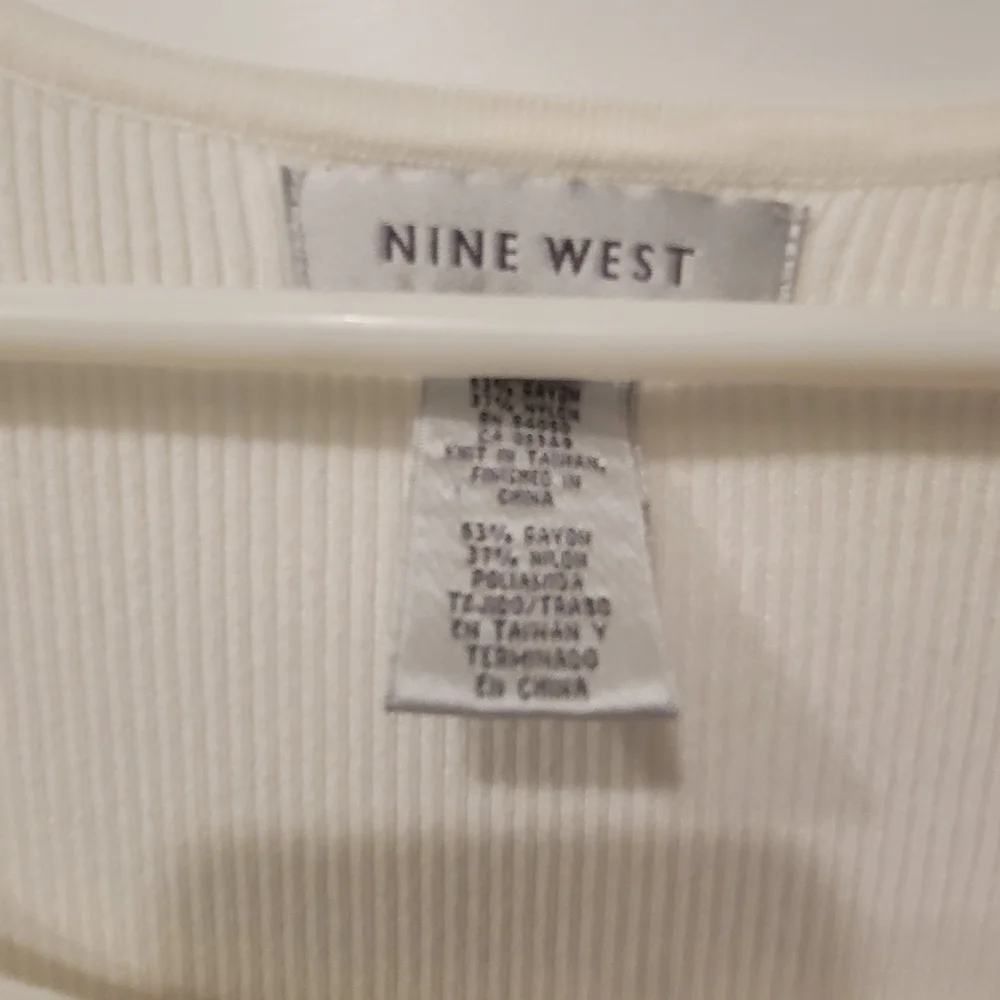 Nine West Cream Ribbed Tank Top - Picture 2 of 3